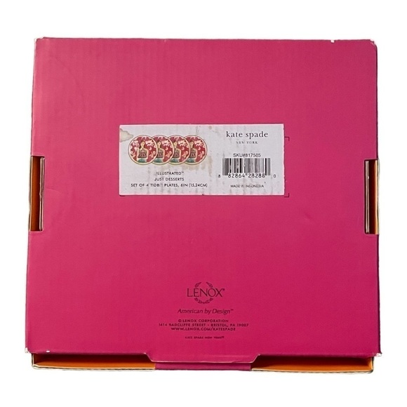 Kate Spade ♠️ by Lennox Just Desserts Tidbit Plates - Set of 4 - Picture 5 of 6